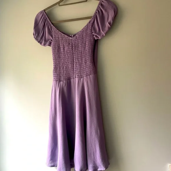 Reformation Hummingbird Dress in Lilac 2